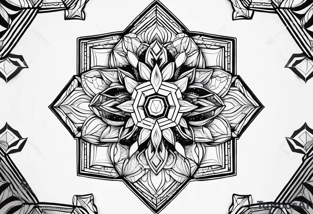 To work off hexagon pattern tattoo idea
