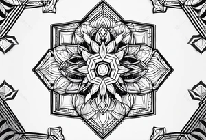 To work off hexagon pattern tattoo idea