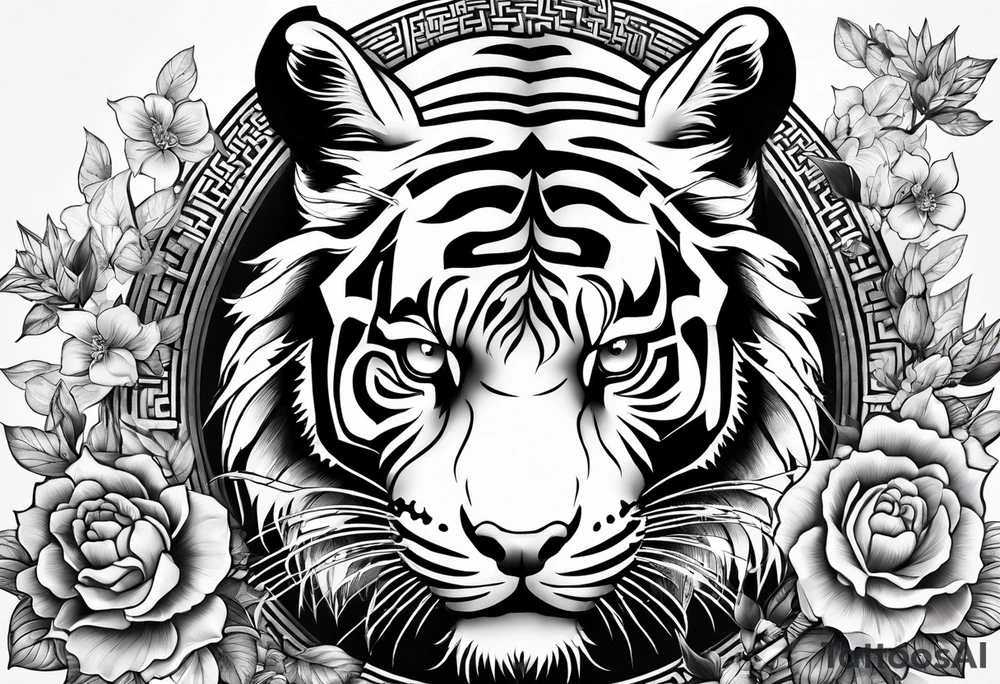 chinesische Mauer mit Tiger, Ratte und schlange tattoo idea