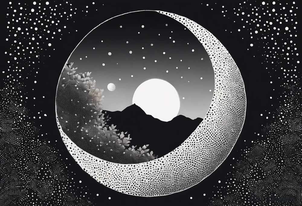 sacred moon tattoo idea