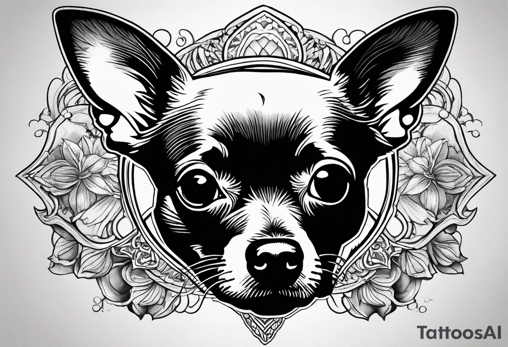 Lab head 
Pit head
Chihuahua head tattoo idea