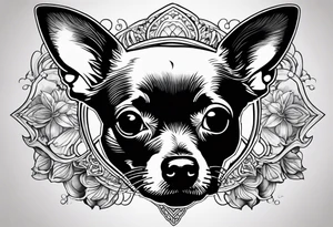 Lab head 
Pit head
Chihuahua head tattoo idea