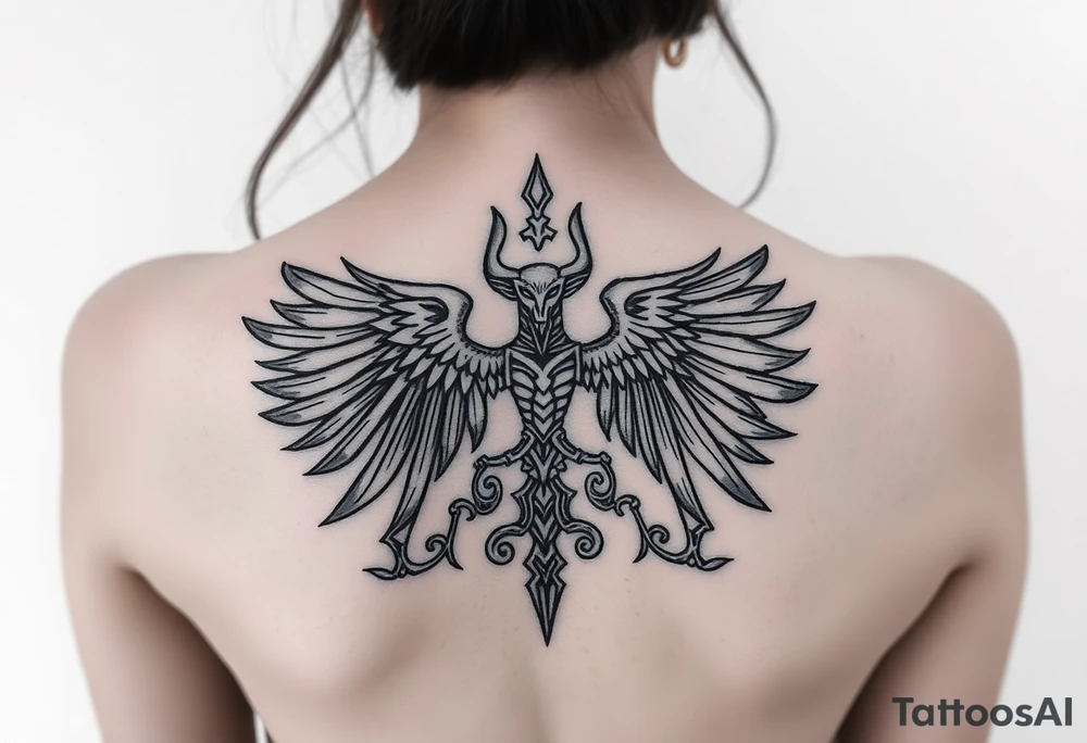 Anunnaki warrior symbols tattoo idea