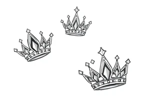 Crown diamonds tattoo idea