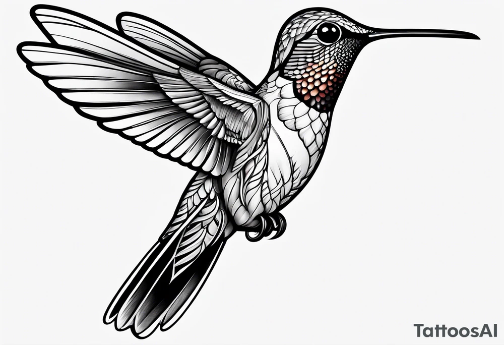 hummingbird tattoo idea