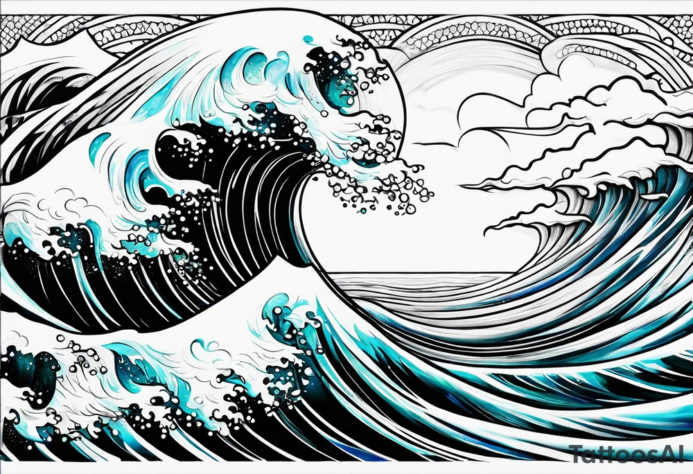 "come what may" written 
in waves tattoo idea