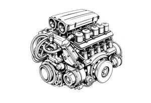 V8 engine tattoo idea