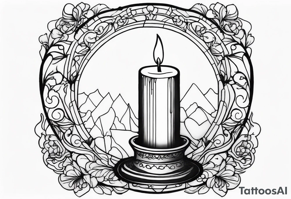 Candle in the darkness alone tattoo idea