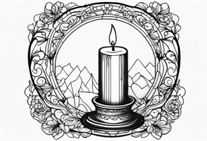 Candle in the darkness alone tattoo idea
