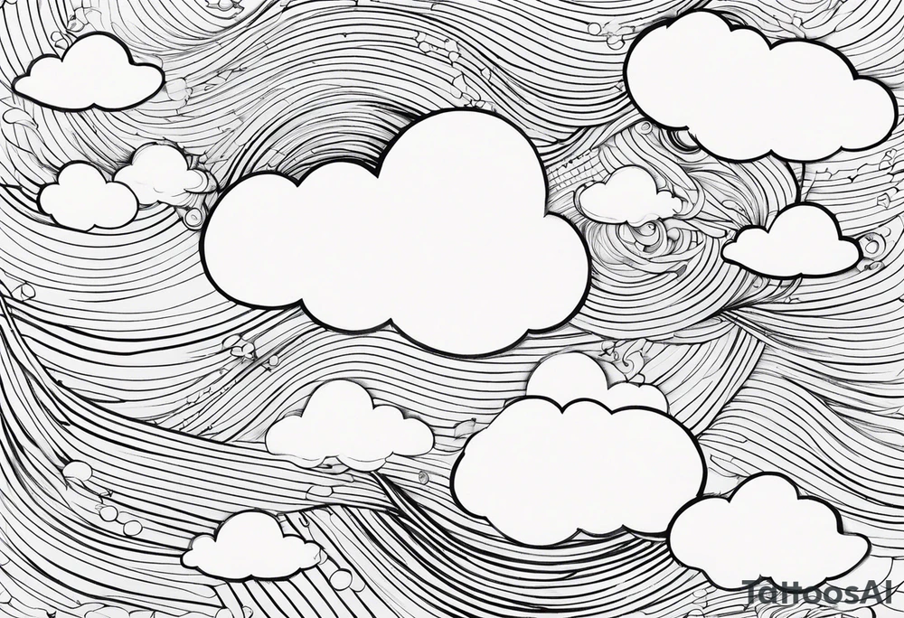 heaven clouds swirl tattoo idea