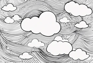 heaven clouds swirl tattoo idea