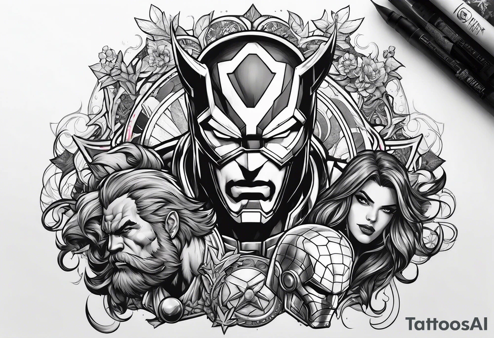 Marvel comics tattoo idea