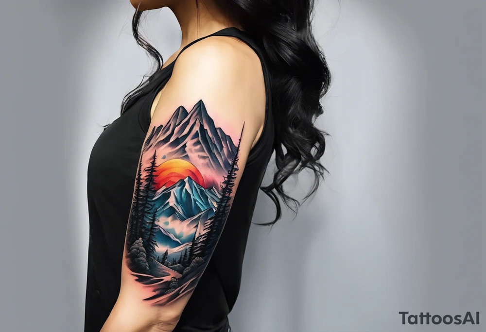 Mountains tattoo idea