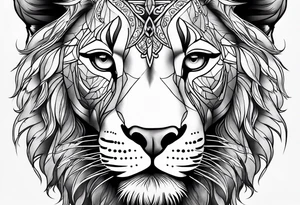 A princess lioness tattoo idea