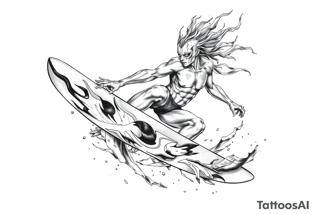 silver surfer max aura tattoo idea