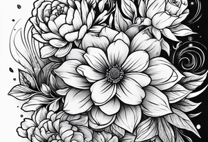 Arm sleeve dedicated to mom with multicolor flowers tattoo idea
