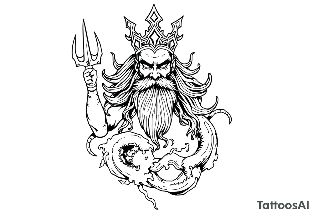 god of sea tattoo idea