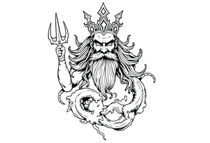 god of sea tattoo idea