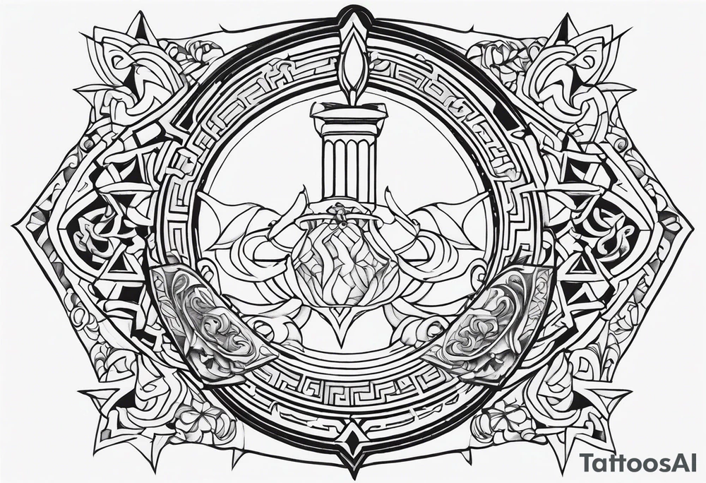 Hermes tattoo black work tattoo idea