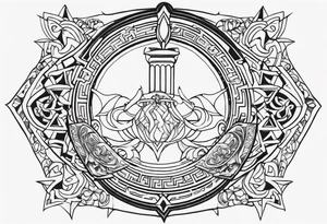 Hermes tattoo black work tattoo idea
