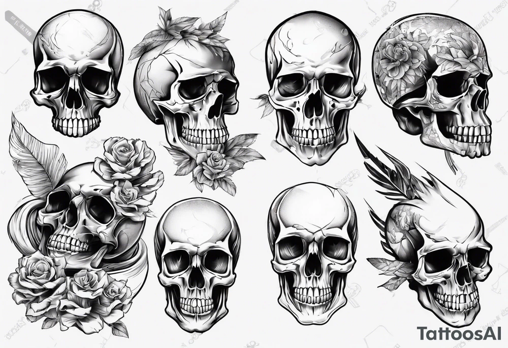 skull for back tattoo idea
