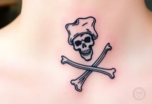 Blackbeards Jolly Roger tattoo idea