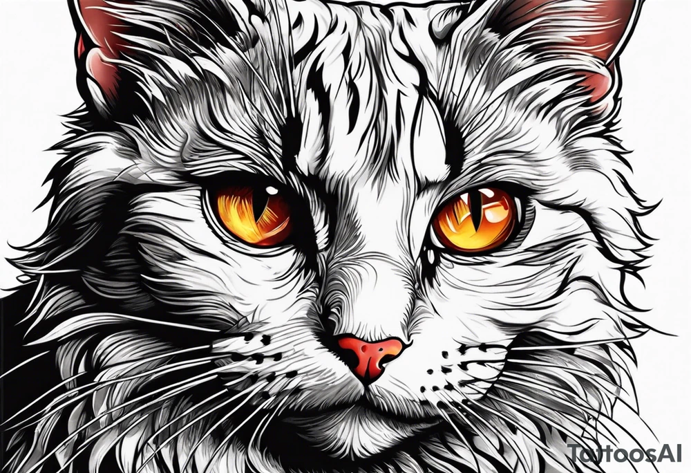 Cat playing with a mouse tattoo idea