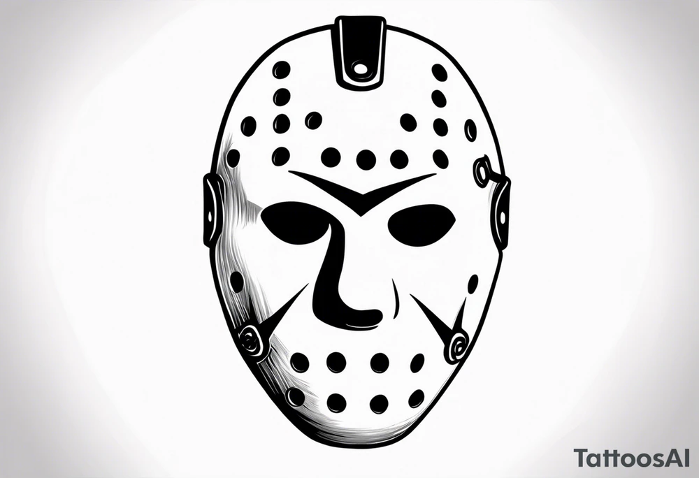 Friday the 13 Jason mask tattoo idea