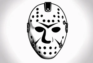 Friday the 13 Jason mask tattoo idea