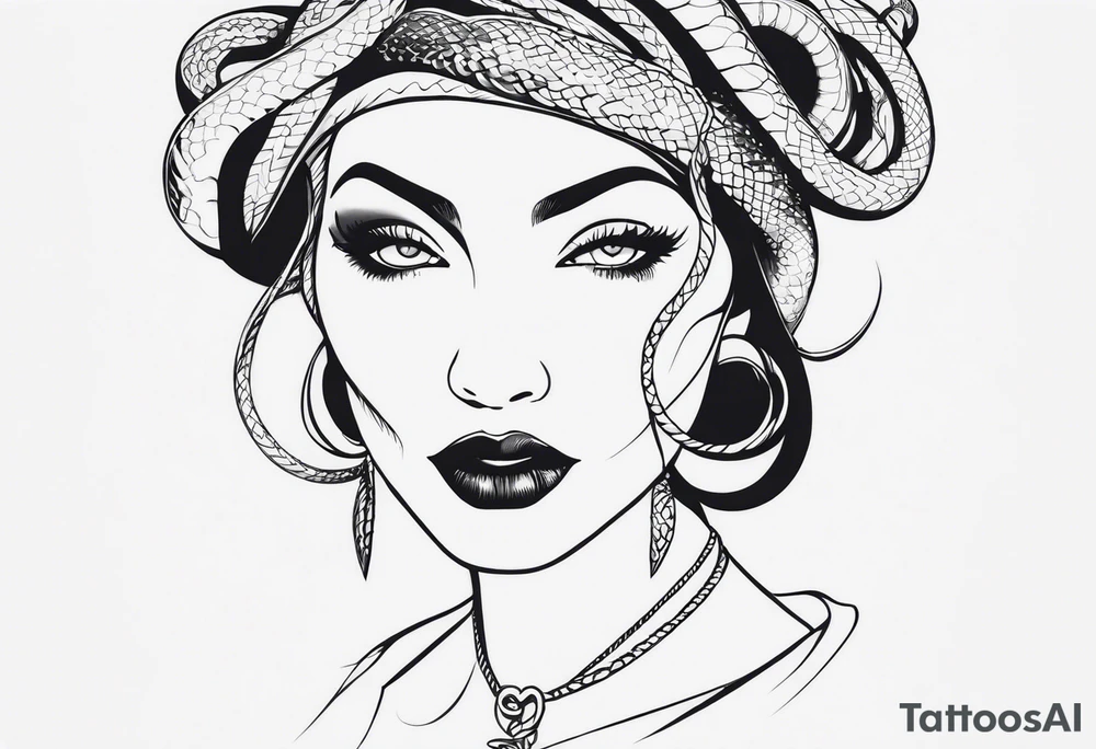a woman with snakes instead of hair tattoo idea