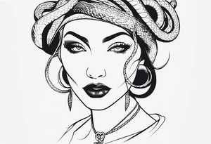 a woman with snakes instead of hair tattoo idea