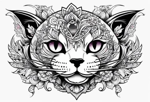 Busty Neko sternum tattoo designs tattoo idea