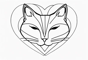 CAT LOVE tattoo idea