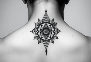 sacred geometry, on the throat and neck tattoo idea
