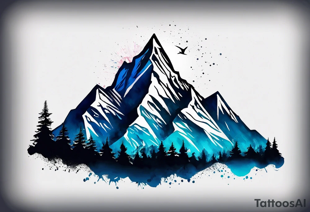 Small
One Mountain peak
Silhouette tattoo idea