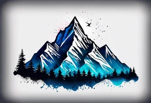 Small
One Mountain peak
Silhouette tattoo idea