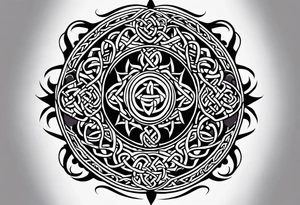 the celtic words for love and strength tattoo idea