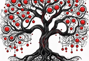 Red-black tree with binary code tattoo idea