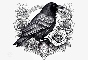 Raven , tribal , light , roses , doll , scary tattoo idea