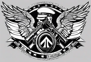 independence, freedom, courage, american, soldier tattoo idea