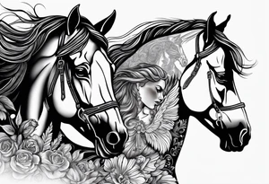 horses tattoo idea