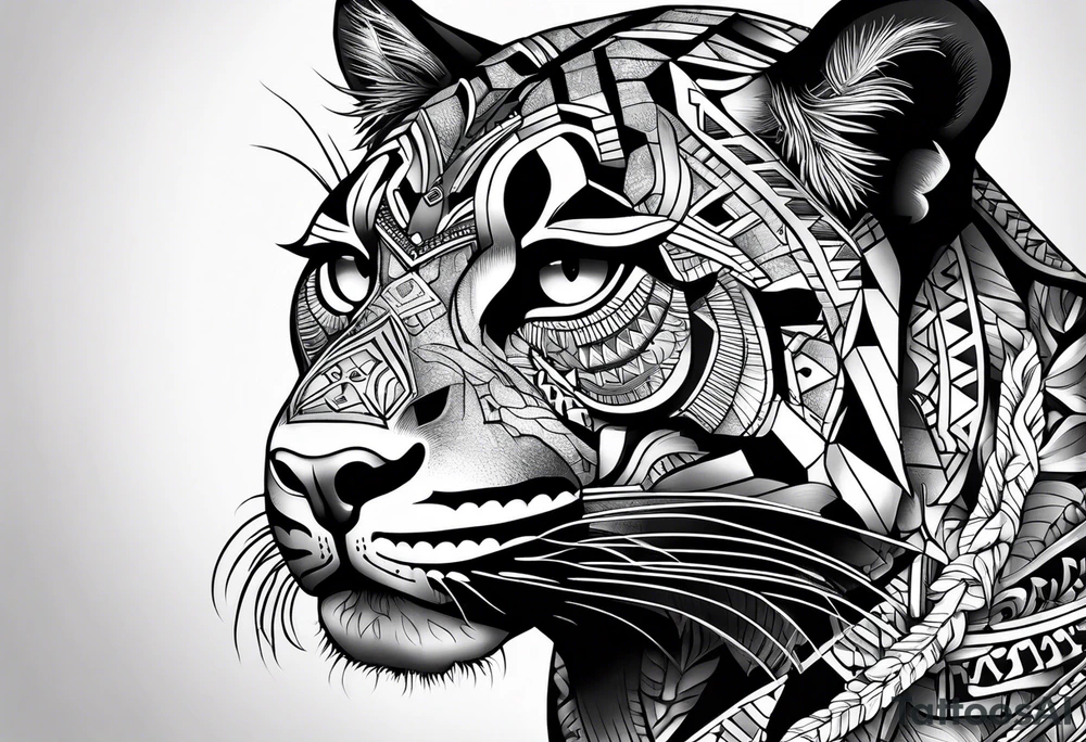 aztec black jaguar tattoo idea