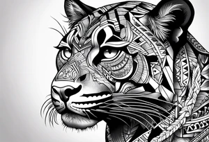 aztec black jaguar tattoo idea