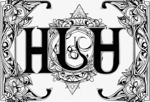 Honorata and Jacek marriage. Generate a tattoo from the letters H and J tattoo idea