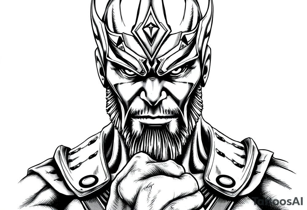 thanos with infinity gaulet tattoo idea