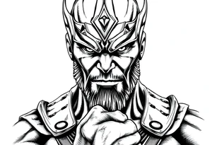 thanos with infinity gaulet tattoo idea