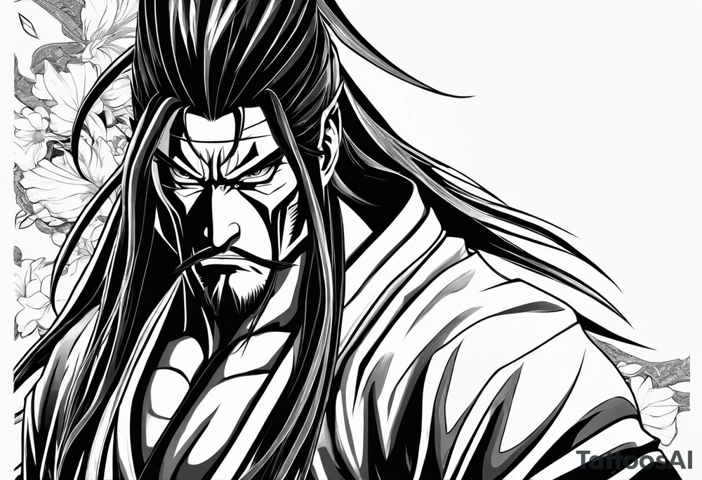 kenpachi zaraki from bleach tattoo idea