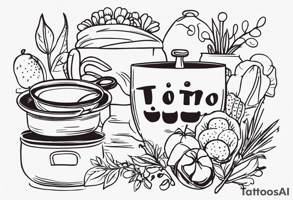 I'm looking for a tattoo design that beautifully reflects the essence of my grandma . My grandma you'll always see her smiling and ready to cook you anything you want. Her daily routine is to go to church in the morning then straight of to the farmers market. tattoo idea