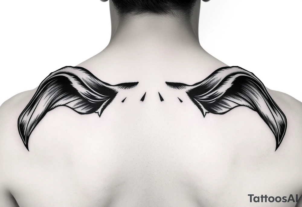 Dachshund ears outline tattoo idea