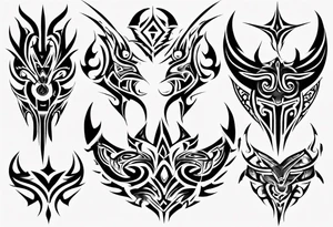 Tribal pectoral tattoo idea